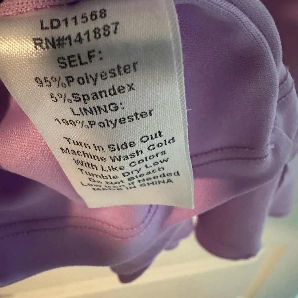 Elegant Lavender Ruffle Dress - Picture 4 of 5